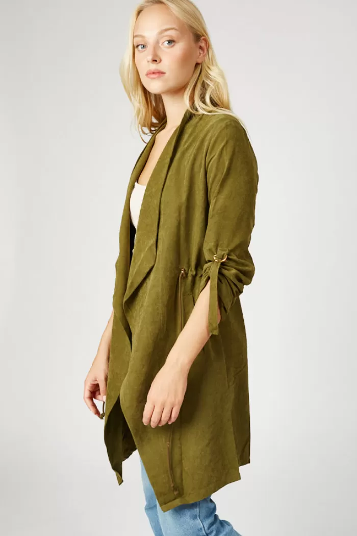 Silk & Salt alexia coat - army green