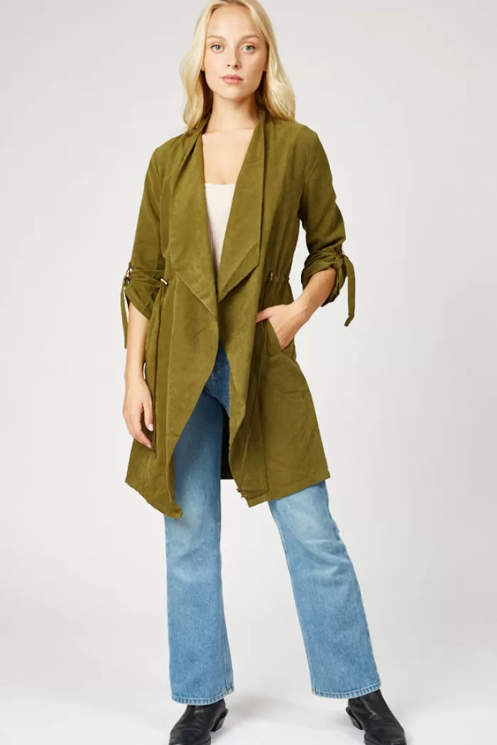 Silk & Salt alexia coat - army green