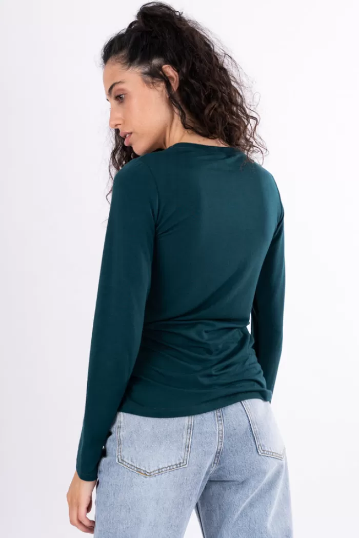 Silk & Salt aria long sleeve tee - dark green