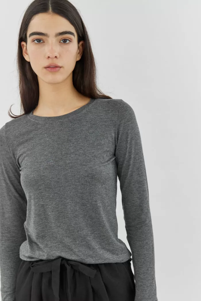 Silk & Salt aria long sleeve tee - marengo