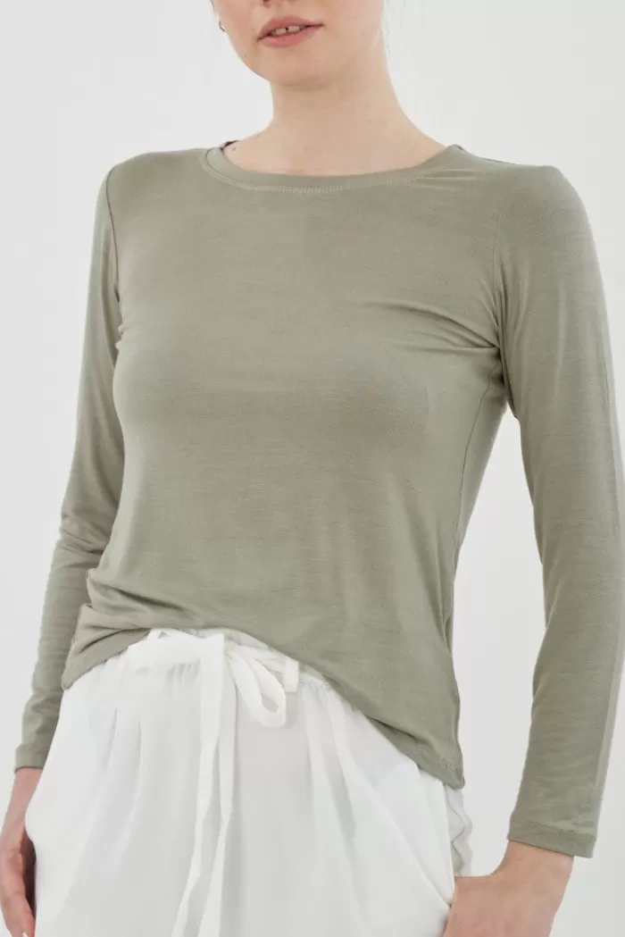 Silk & Salt aria long sleeve tee - olive