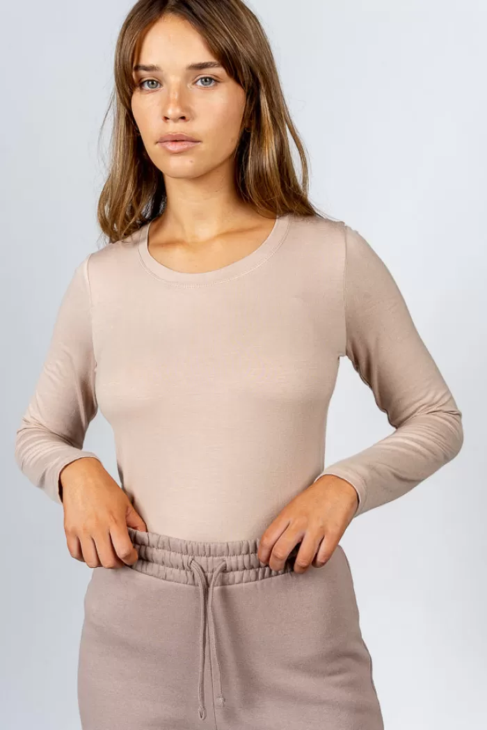 Silk & Salt aria long sleeve tee - stone