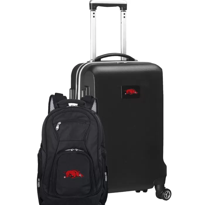 Silk & Salt Arkansas backs Deluxe 2-Piece Backpack and Carry-On Set - Black