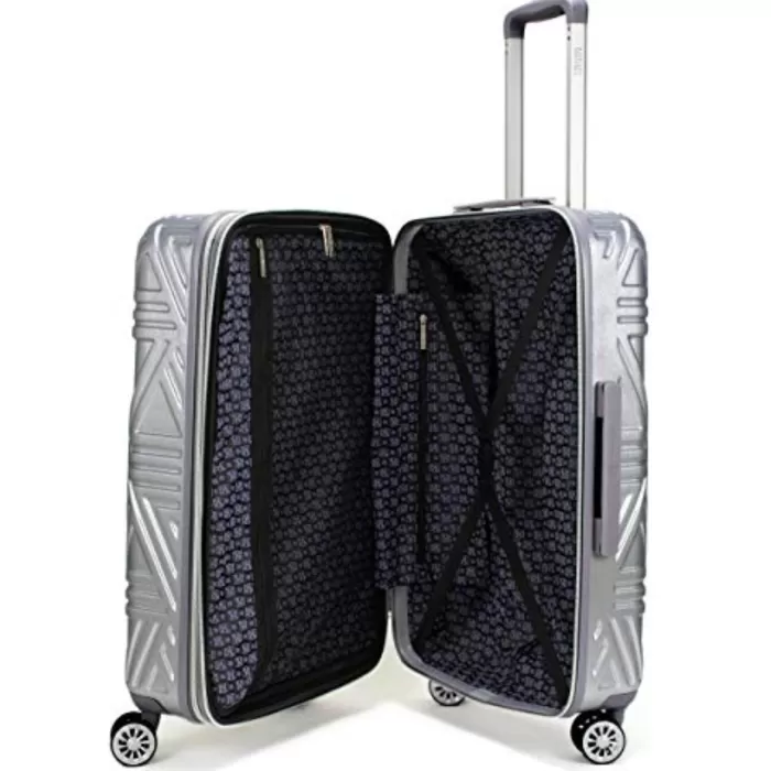 Silk & Salt BADGLEY MISCHKA Contour 3 Piece Expandable Spinner LuggaSet (Silver)