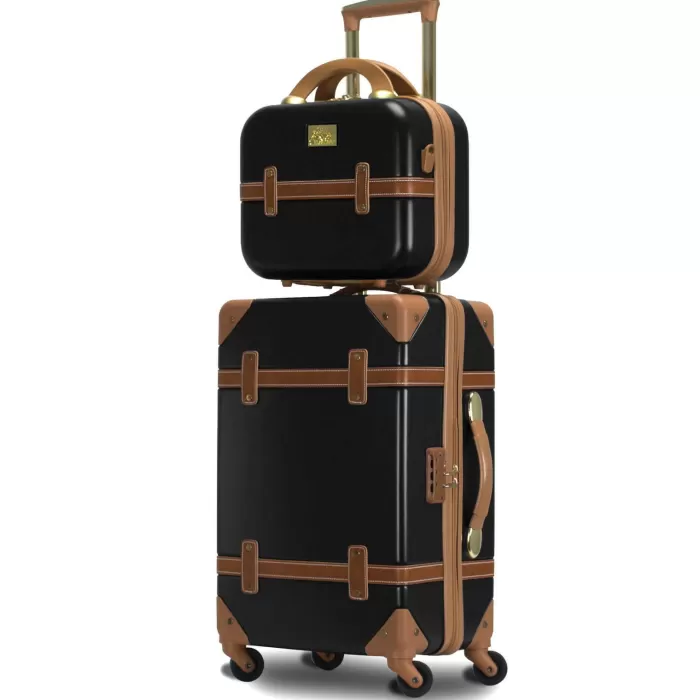 Silk & Salt Chariot Gatsby 2-Piece Hardside Carry-On Spinner LuggaSet - Black