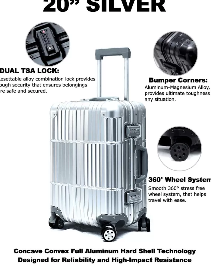 Silk & Salt Cloud 9 Fashion All Aluminum Luggage