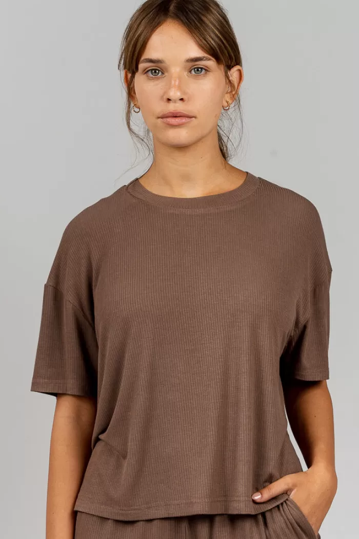 Silk & Salt cohen kai tshirt - coffee