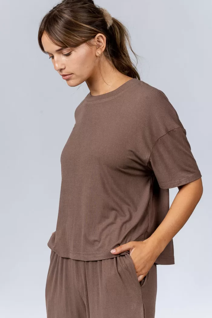 Silk & Salt cohen kai tshirt - coffee