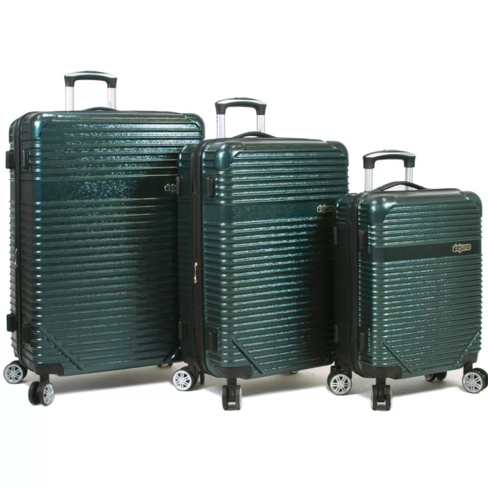 Silk & Salt Dejuno Luna Lightweight 3-Piece Hardside Spinner LuggaSet - Green