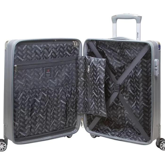 Silk & Salt Dejuno Moda Scratch Resistant 3-Piece Hardside Spinner LuggaSet - Black