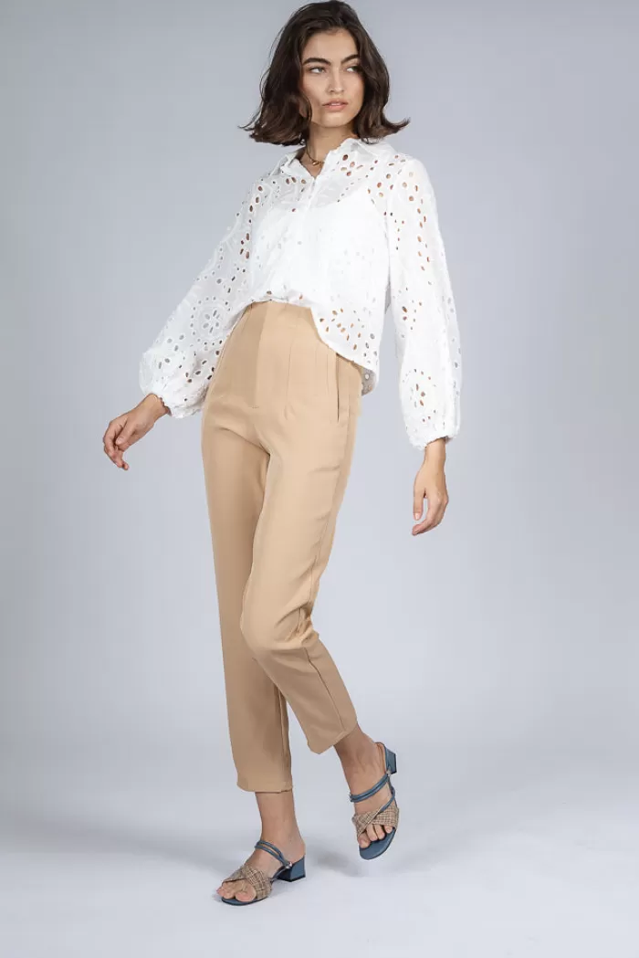 Silk & Salt erica tailored pants - beige