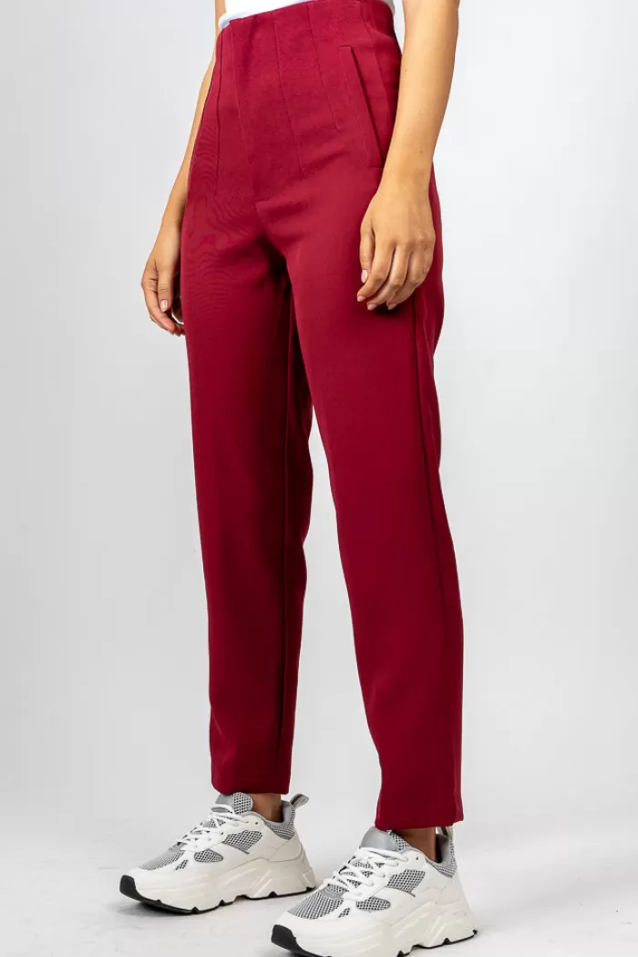 Silk & Salt erica tailored pants - wine