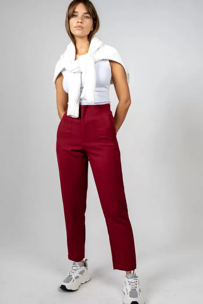 Silk & Salt erica tailored pants - wine