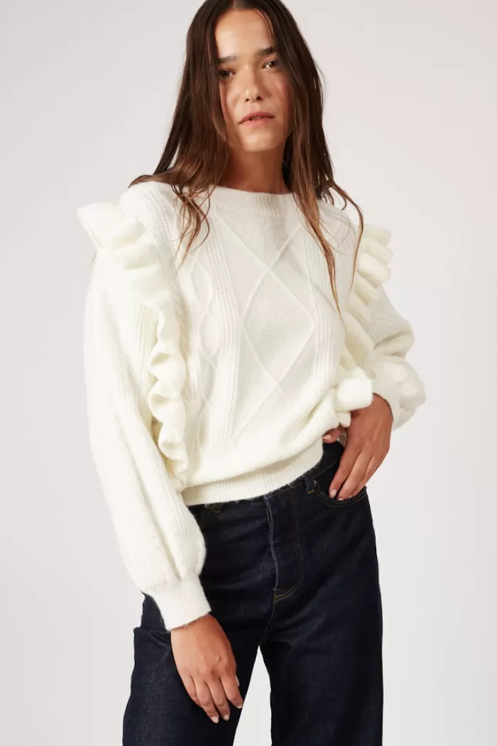 Silk & Salt gather me close sweater - cream