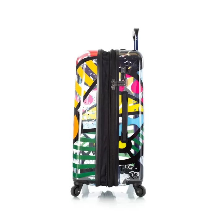 Silk & Salt Heys Britto Butterfly Transparent Hardside 26 Spinner Check in Luggage