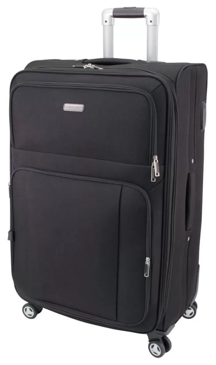 Silk & Salt 30.25 in. Polyester Upright Spinner Suitcase in Black