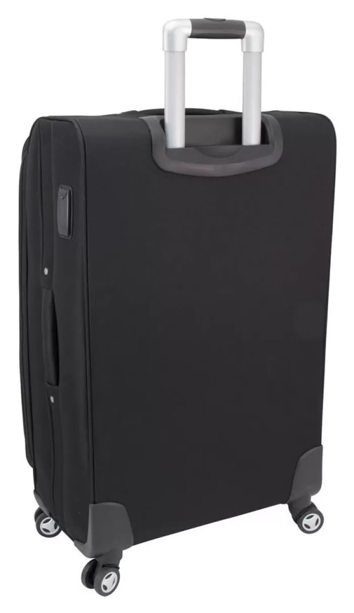 Silk & Salt 30.25 in. Polyester Upright Spinner Suitcase in Black