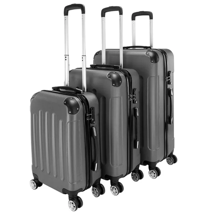 Silk & Salt 3-in-1 Portable ABS Trolley Case 20 / 24 / 28 Dark Gray