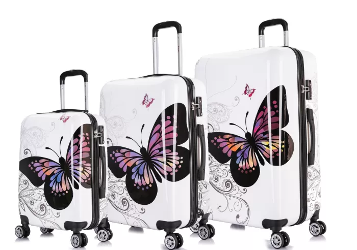 Silk & Salt InUSA Prints 3-Piece 20/24/38 Lightweight Hardside Set Luggage