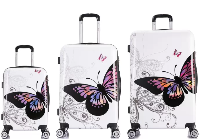 Silk & Salt InUSA Prints 3-Piece 20/24/38 Lightweight Hardside Set Luggage