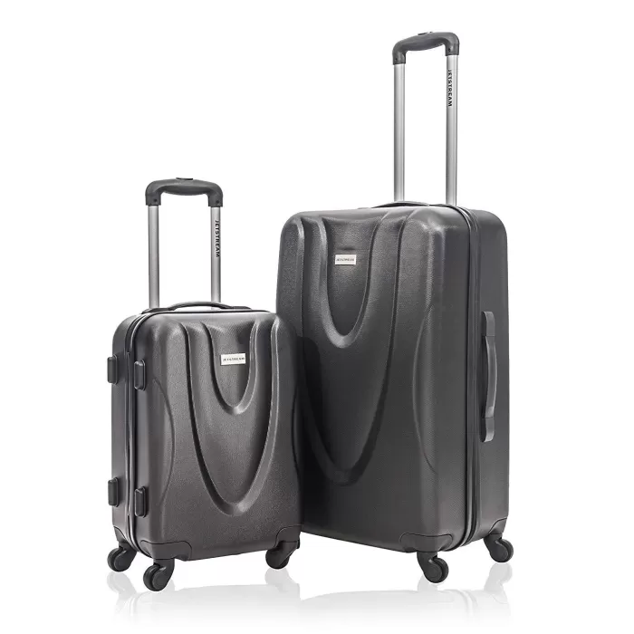 Silk & Salt Jetstream 2 Piece Hardside Carry-On Spinner LuggaSet (Black)