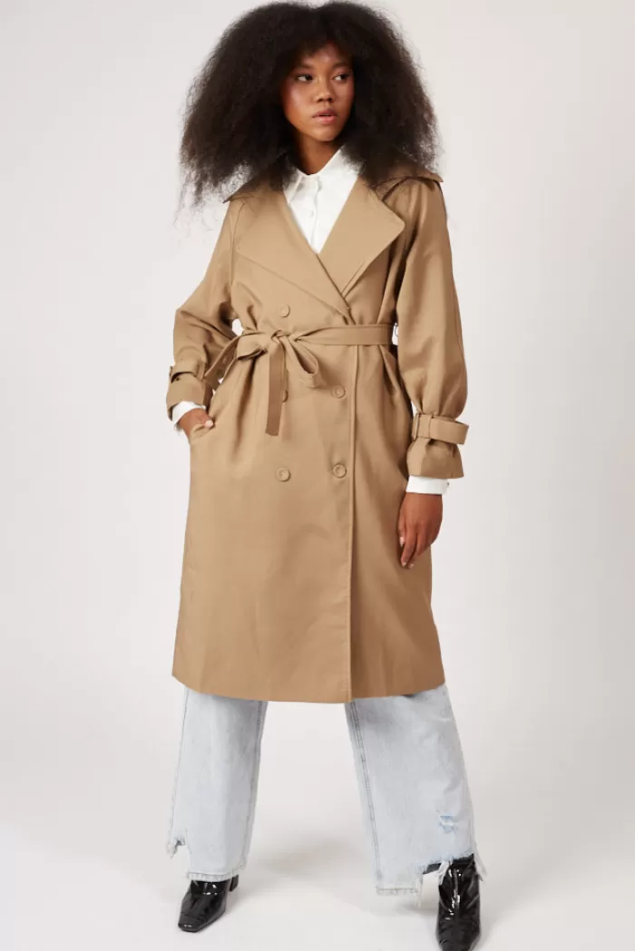 Silk & Salt london's calling trench coat - camel