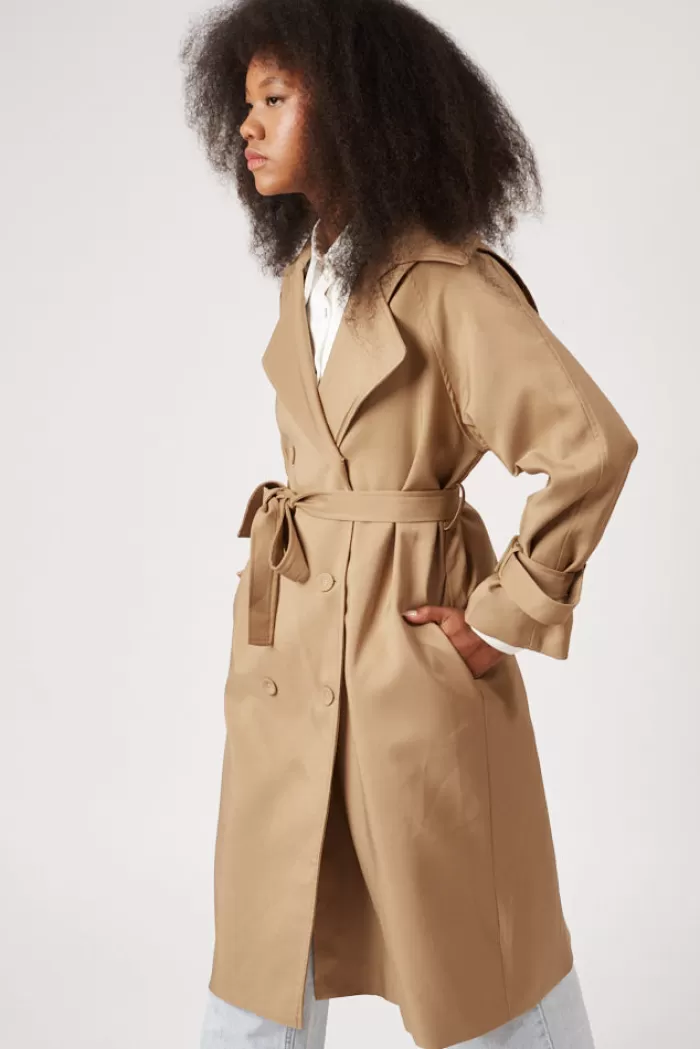 Silk & Salt london's calling trench coat - camel