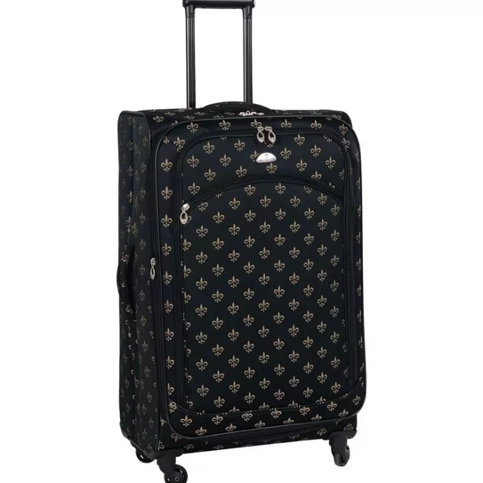 Silk & Salt Long Lat Inc. AF 5P FleurDeLis LuggagSet Black