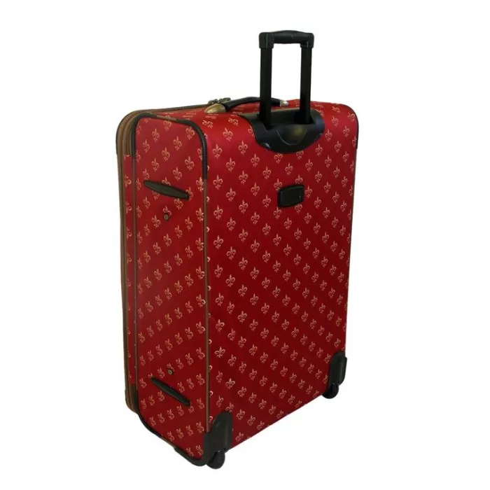 Silk & Salt Long Lat Inc. AF 4P FleurDeLis LuggagSet Red