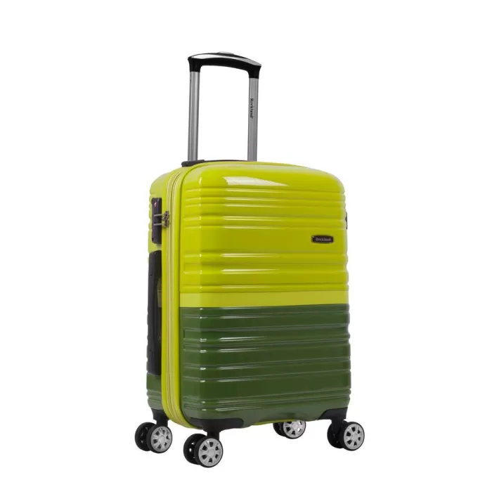 Silk & Salt Melbourne 20 Expandable Polycarbonate Carry On Lime/Green