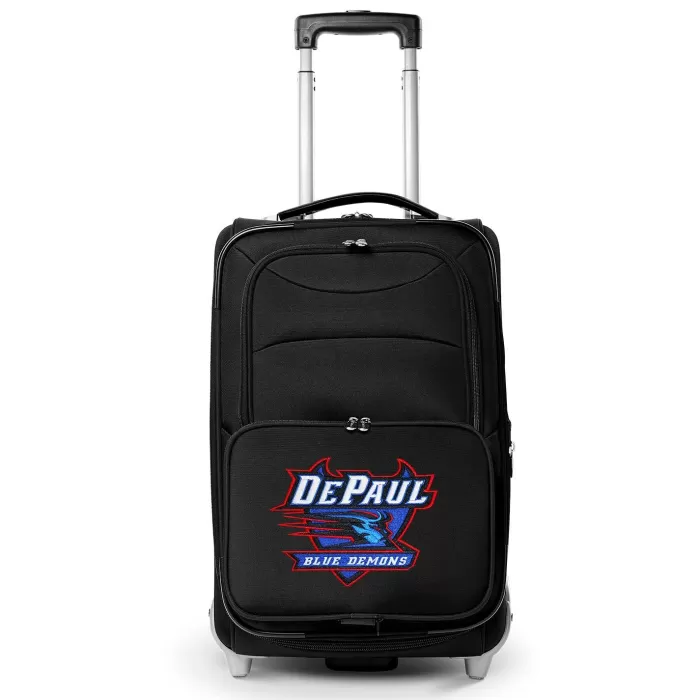 Silk & Salt MOJO Black DePaul Blue Demons 21 Softside Rolling Carry-On Suitcase