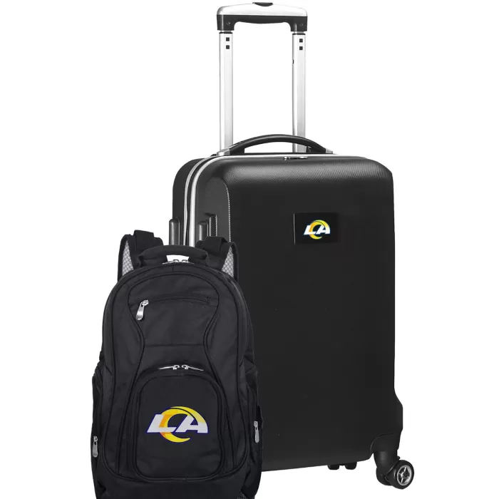 Silk & Salt MOJO Black Los Angeles Rams 2-Piece Backpack ampCarry-On Set