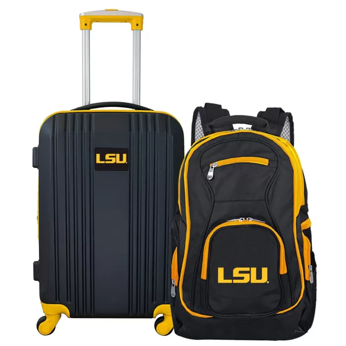 Silk & Salt MOJO Black LSU Tigers 2-Piece LuggaampBackpack Set