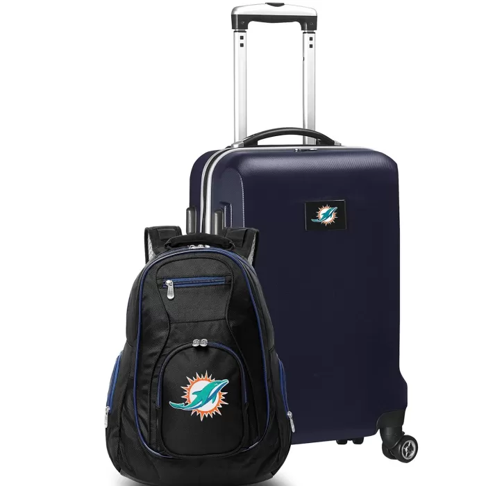 Silk & Salt MOJO Navy Miami Dolphins 2-Piece Backpack ampCarry-On Set