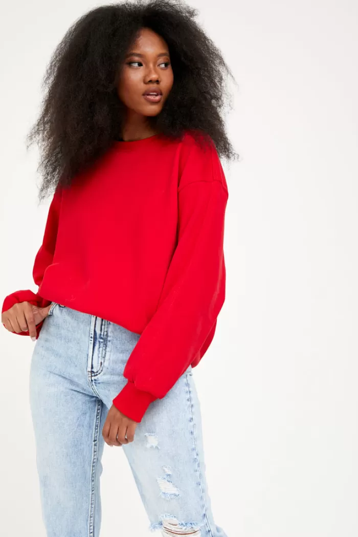 Silk & Salt my basic sweatshirt - red