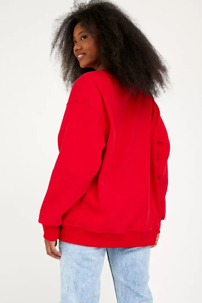 Silk & Salt my basic sweatshirt - red