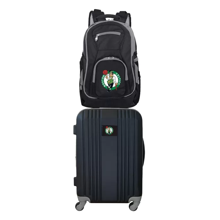 Silk & Salt NBA Boston Celtics 2-Piece Luggaand Backpack Set