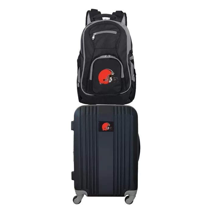 Silk & Salt NFL Cleveland Browns 2-Piece Luggaand Backpack Set