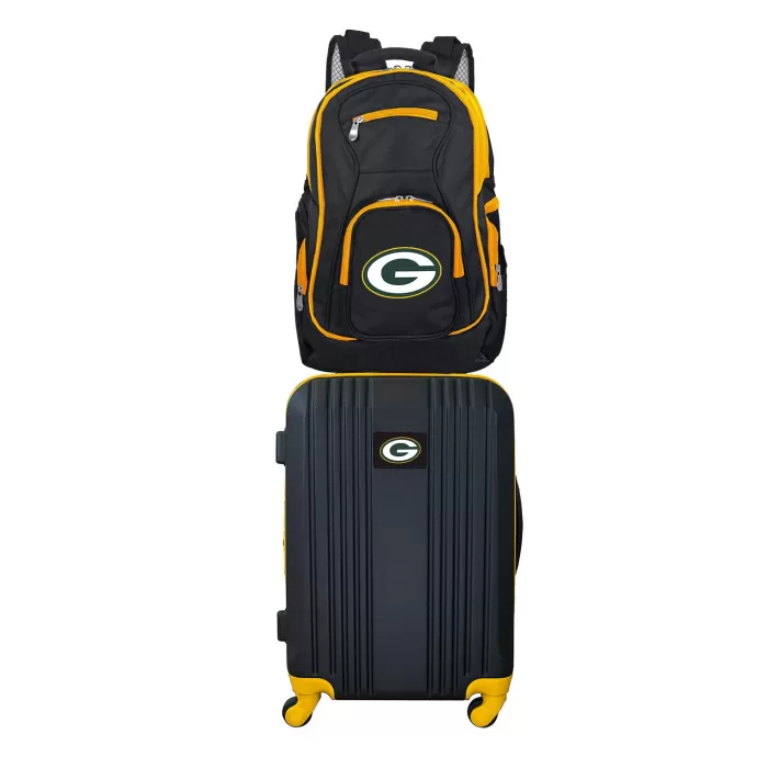 Silk & Salt NFL Green Bay Packers 2-Piece Luggaand Backpack Set