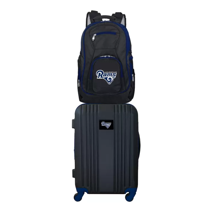 Silk & Salt NFL Los Angeles Rams 2-Piece Luggaand Backpack Set