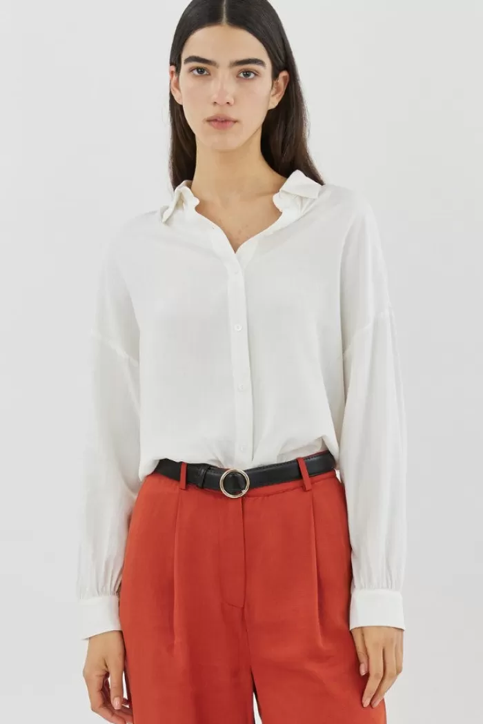 Silk & Salt olivia tailored shirt - white