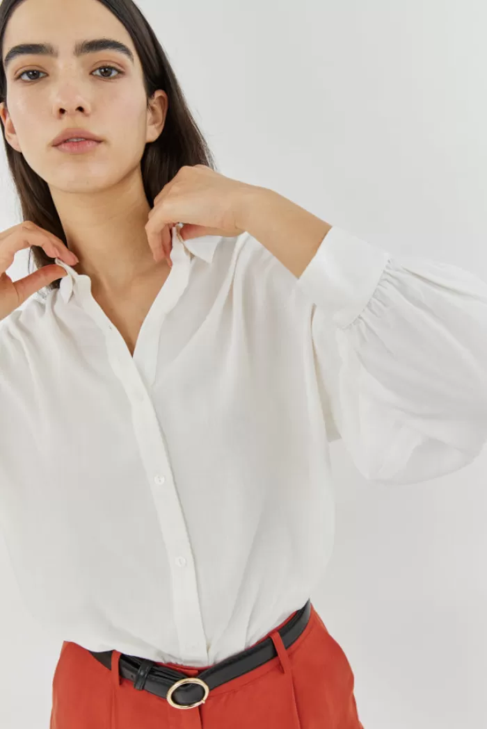 Silk & Salt olivia tailored shirt - white