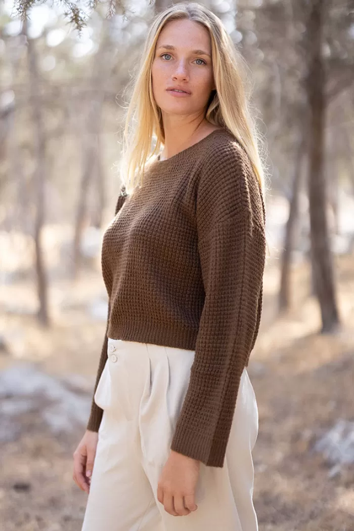 Silk & Salt oversize sweater- brown