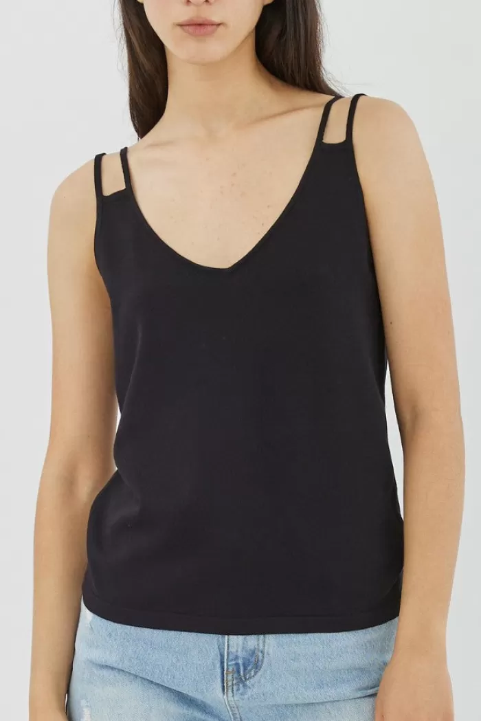 Silk & Salt palermo top - black