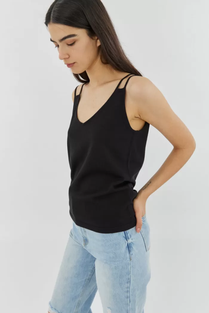 Silk & Salt palermo top - black