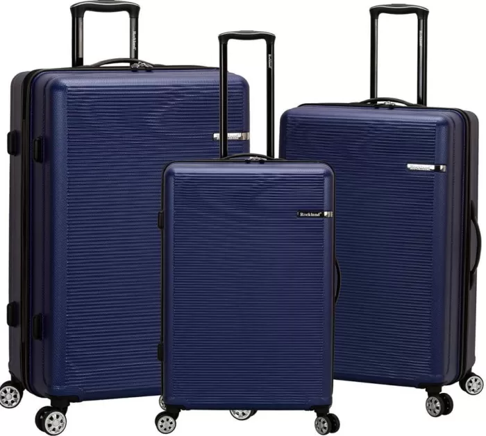 Silk & Salt 3-Pc Skyline Abs Non-Expandable LuggaSet in Blue