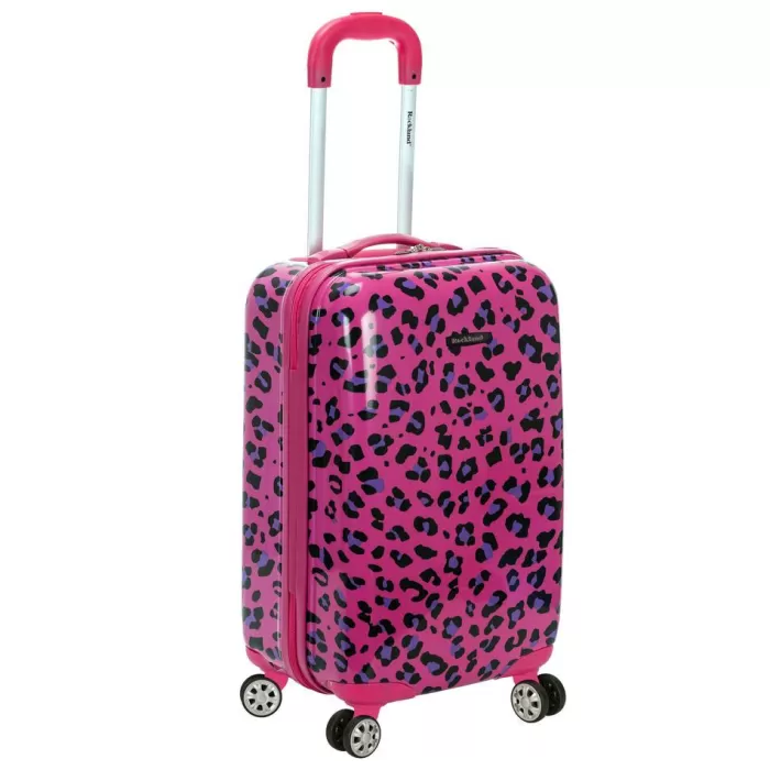 Silk & Salt 20 Polycarbonate Carry On Magentaleopard