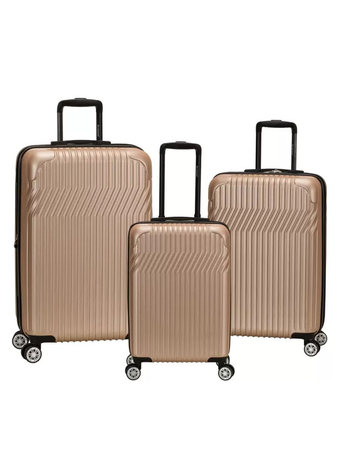 Silk & Salt Rockland LuggaPista 3 Piece Hardside ABS Non-Expandable LuggaSet F239