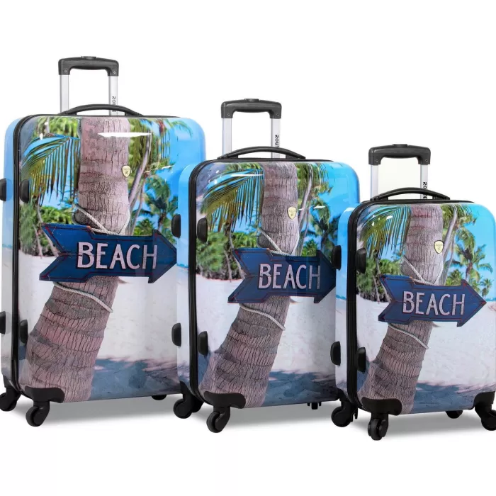 Silk & Salt Rolite Beach Arrow Sign Hardside 3-Piece Spinner LuggaSet