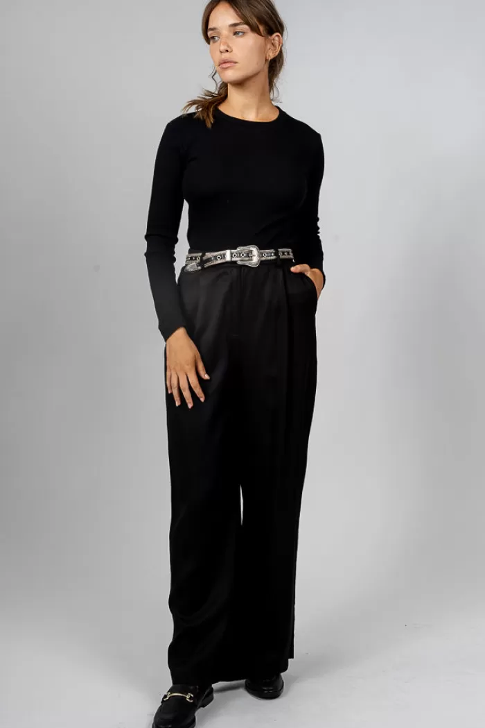 Silk & Salt roxanne tailored trousers - black